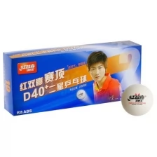 Мячи для настольного тенниса DHS 2* Dual 40+ Plastic ABS x10 White CD40B
